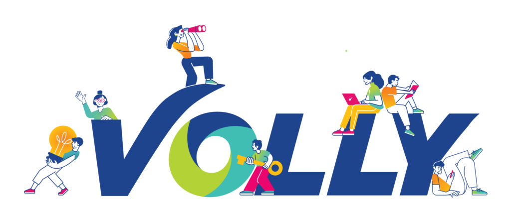 Volly Logo with Illustrations